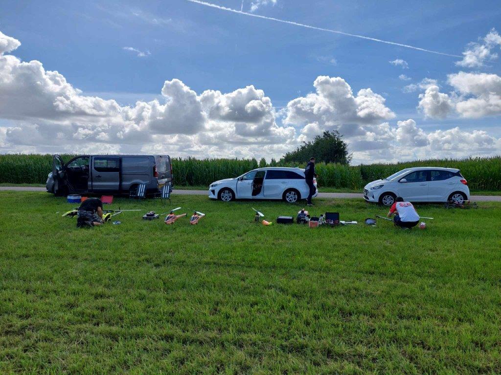 Our set up at the practise site