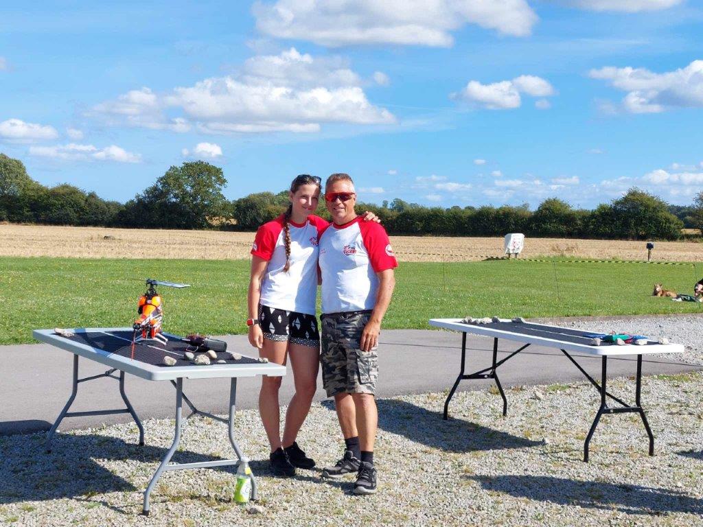 Summer getting ready to fly in her first ever Cat. 1 event with caller, Dad Dave